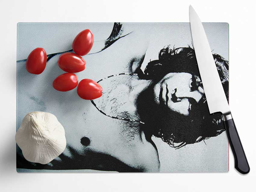 Jim Morrison The Doors Glass Chopping Board