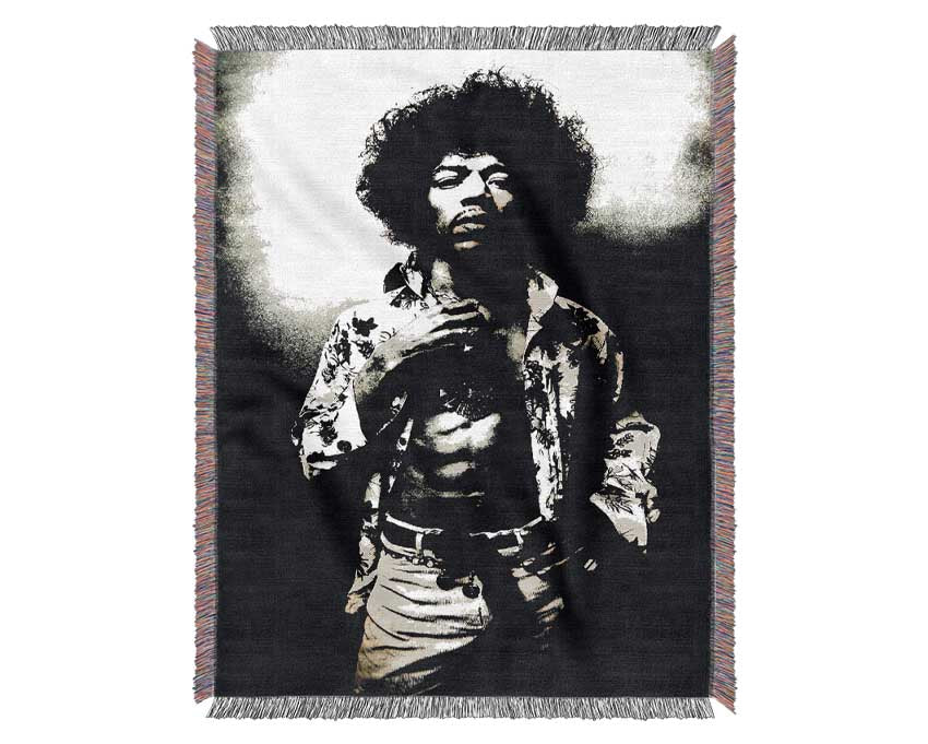 Jimi Hendrix Foxy Woven Blanket