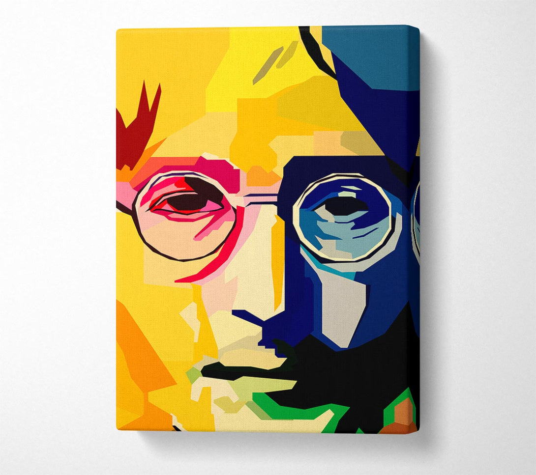 Picture of John Lennon Colours Canvas Print Wall Art