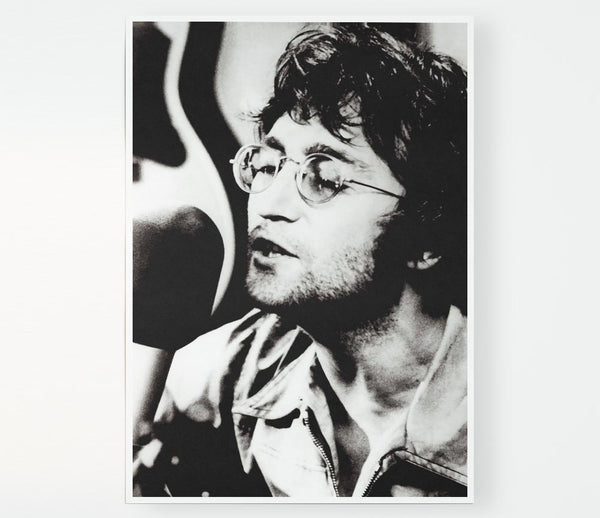 John Lennon Imagine B N W Print Poster Wall Art