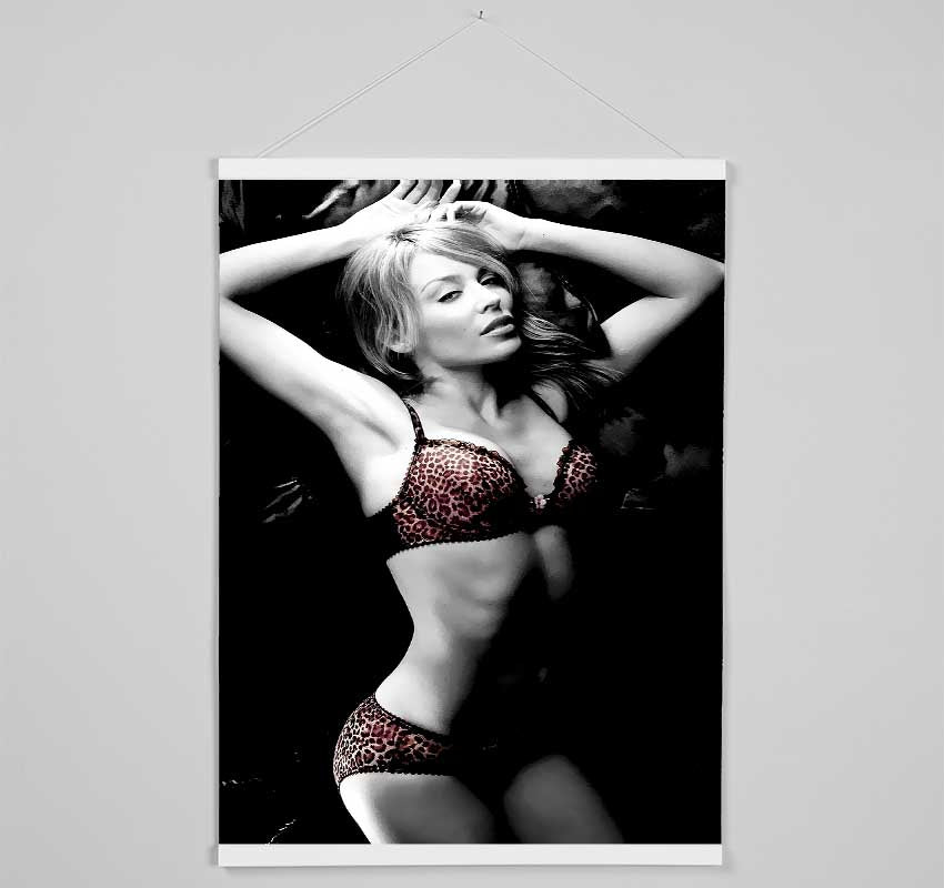 Kylie Minogue Lingerie Colour B n W Hanging Poster - Wallart-Direct UK