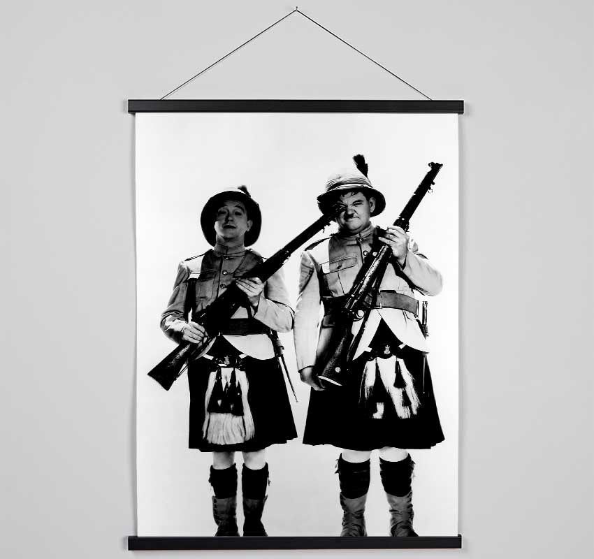 Laurel And Hardy Highland Scot Hanging Poster - Wallart-Direct UK