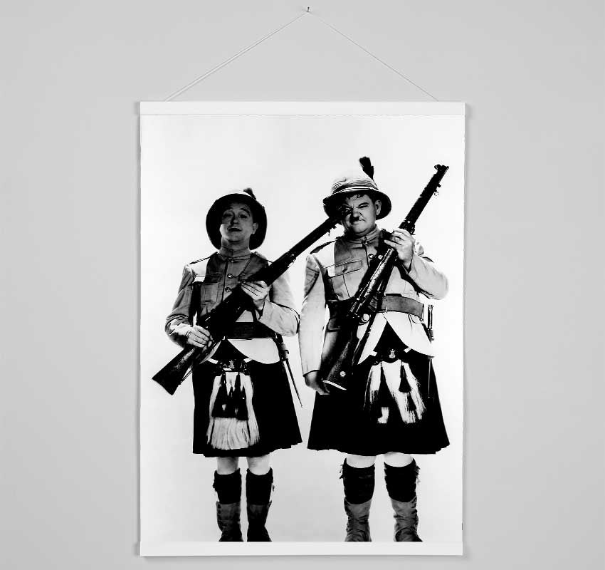 Laurel And Hardy Highland Scot Hanging Poster - Wallart-Direct UK