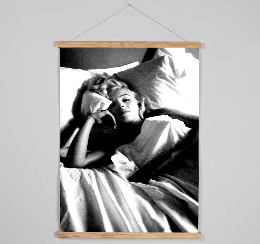 Marilyn Monroe In Bed Hanging Poster - Wallart-Direct UK