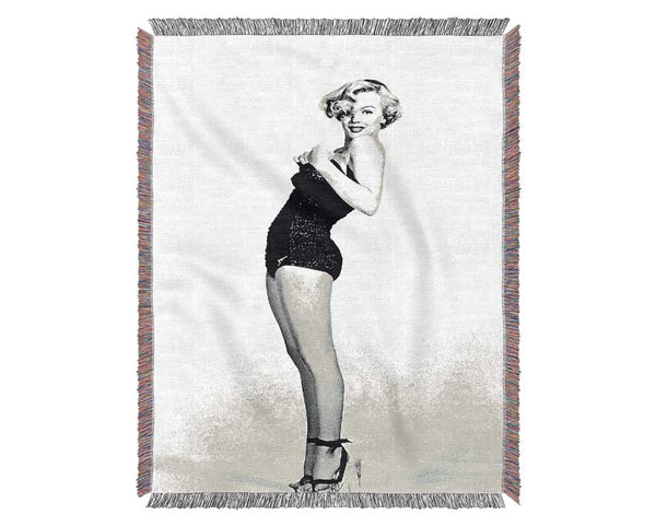 Marilyn Monroe Swimsuite Woven Blanket