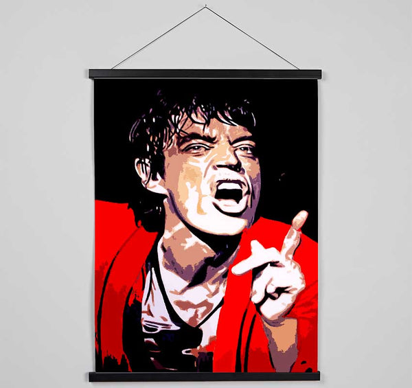 Mike Jagger Rolling Stones Hanging Poster - Wallart-Direct UK