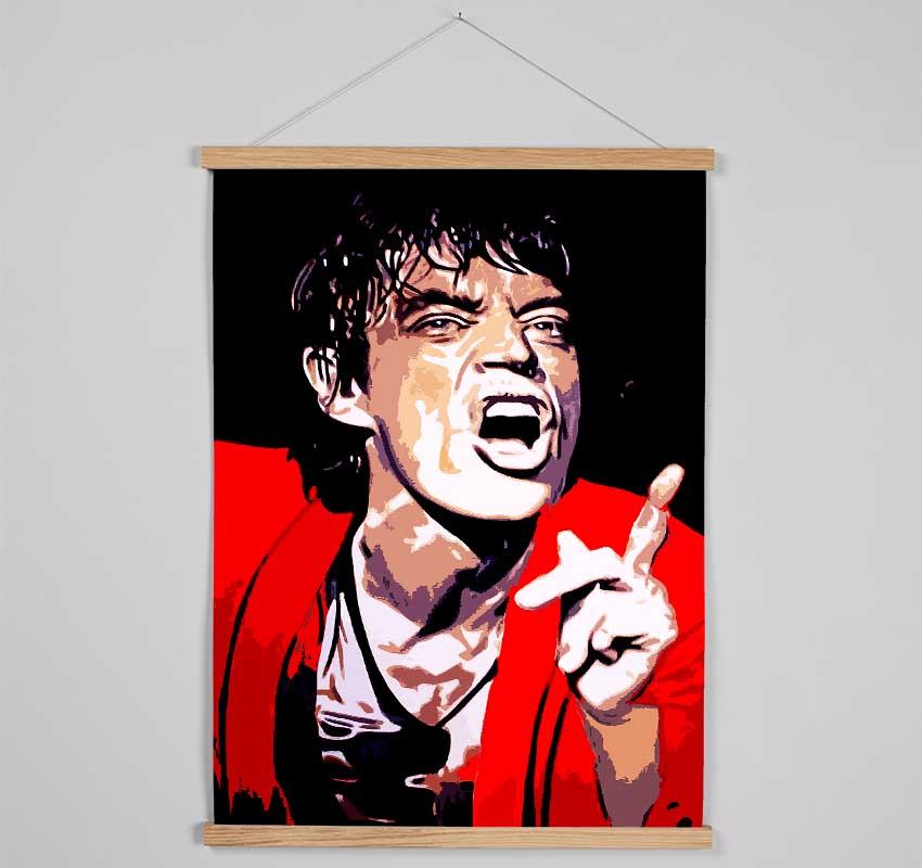 Mike Jagger Rolling Stones Hanging Poster - Wallart-Direct UK