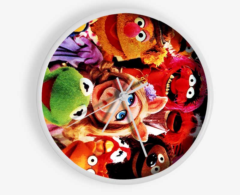 The Muppets Miss Piggy Kermit Clock - Wallart-Direct UK