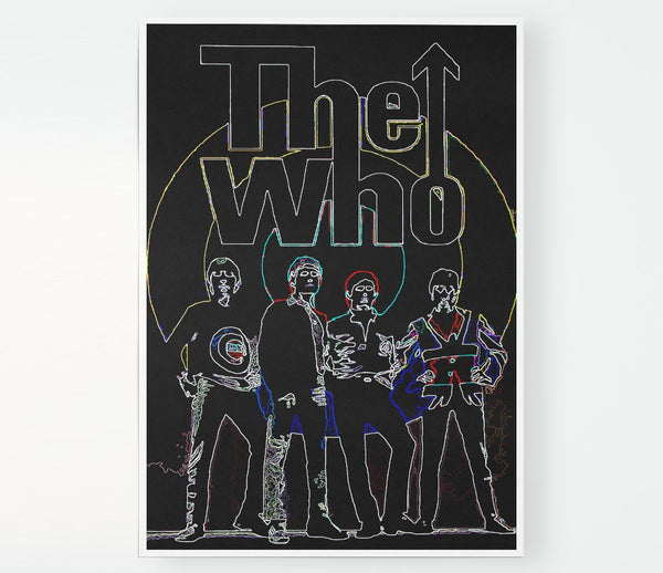 The Who Black Print Poster Wall Art