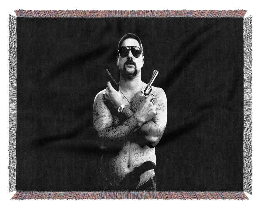 Chopper B n W Woven Blanket