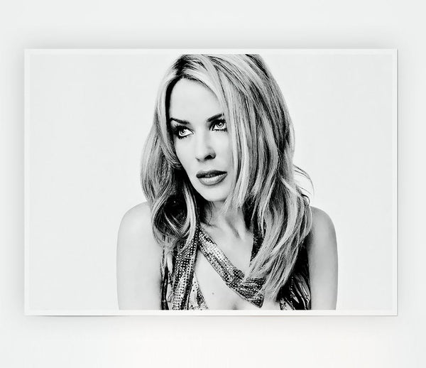 Kylie Minogue Look B N W Print Poster Wall Art