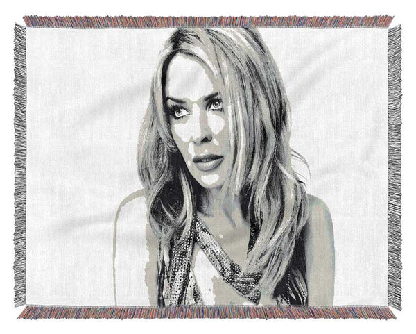 Kylie Minogue Look B n W Woven Blanket