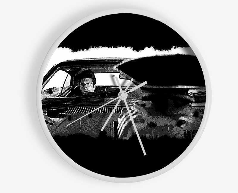 Mad Max Car B n W Clock - Wallart-Direct UK