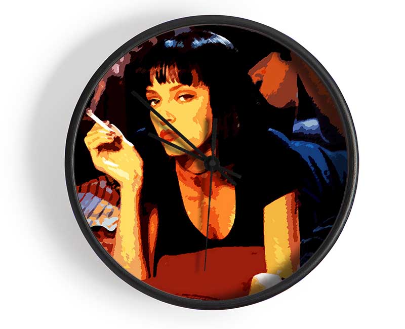 Pulp Fiction Mia Smoking Clock - Wallart-Direct UK