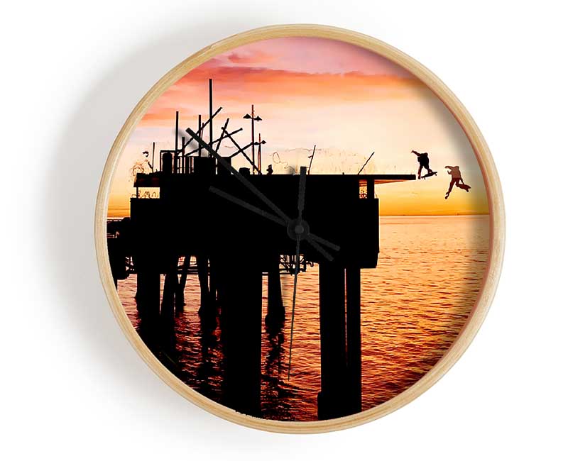 The Lords Of Dog Town Skateboards Pier Clock - Wallart-Direct UK