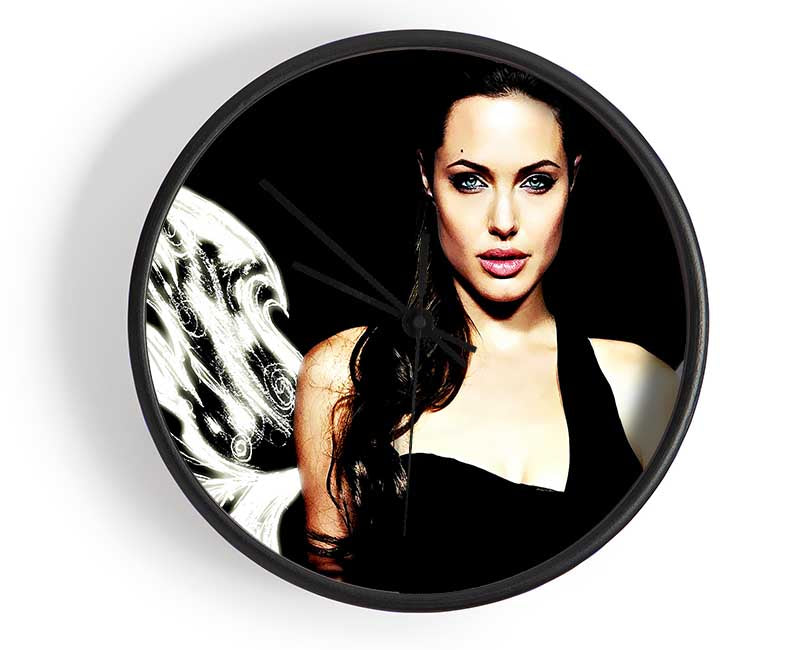 Angelina Jolie Angel Wings Clock - Wallart-Direct UK