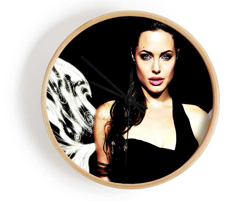 Angelina Jolie Angel Wings Clock - Wallart-Direct UK