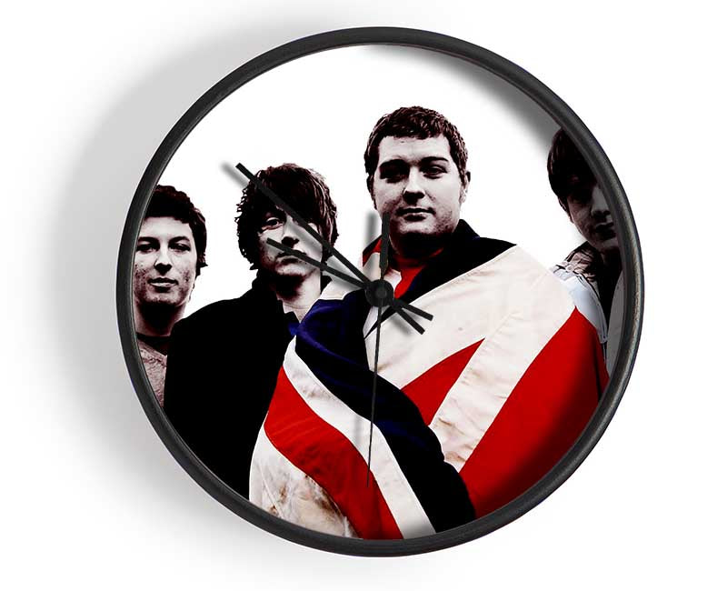 Arctic Monkeys British Flag B n W Clock - Wallart-Direct UK