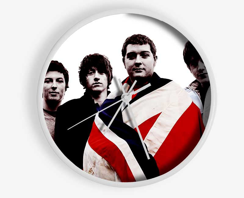 Arctic Monkeys British Flag B n W Clock - Wallart-Direct UK