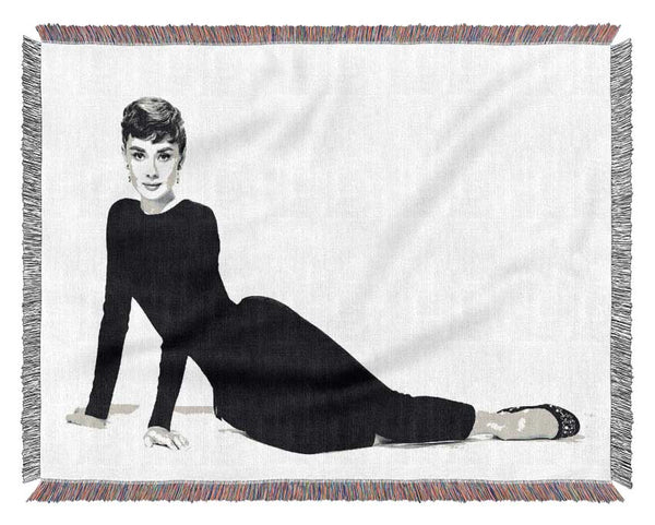 Audrey Hepburn Cat Suit Woven Blanket