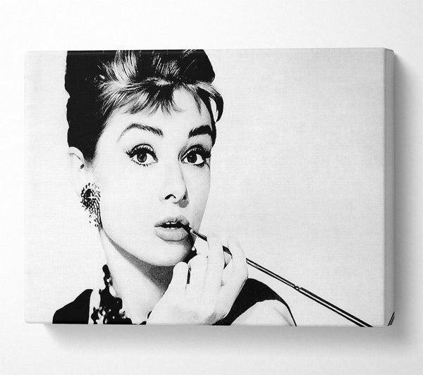 Picture of Audrey Hepburn Cigarette 1 Canvas Print Wall Art