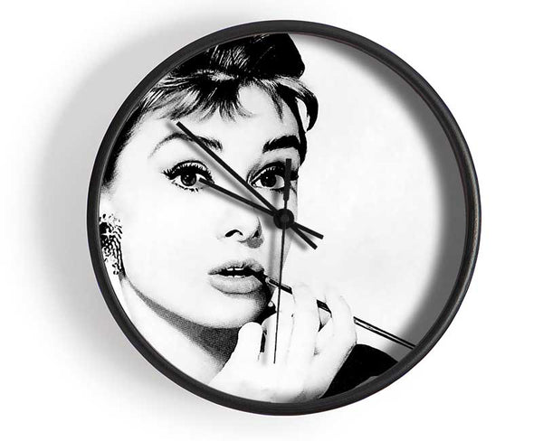 Audrey Hepburn Cigarette 1 Clock - Wallart-Direct UK