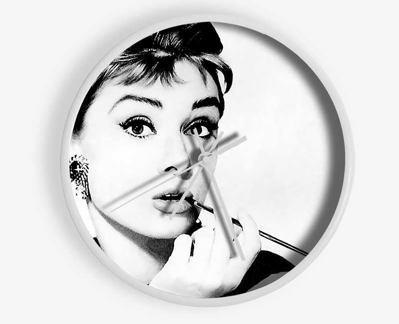 Audrey Hepburn Cigarette 1 Clock - Wallart-Direct UK