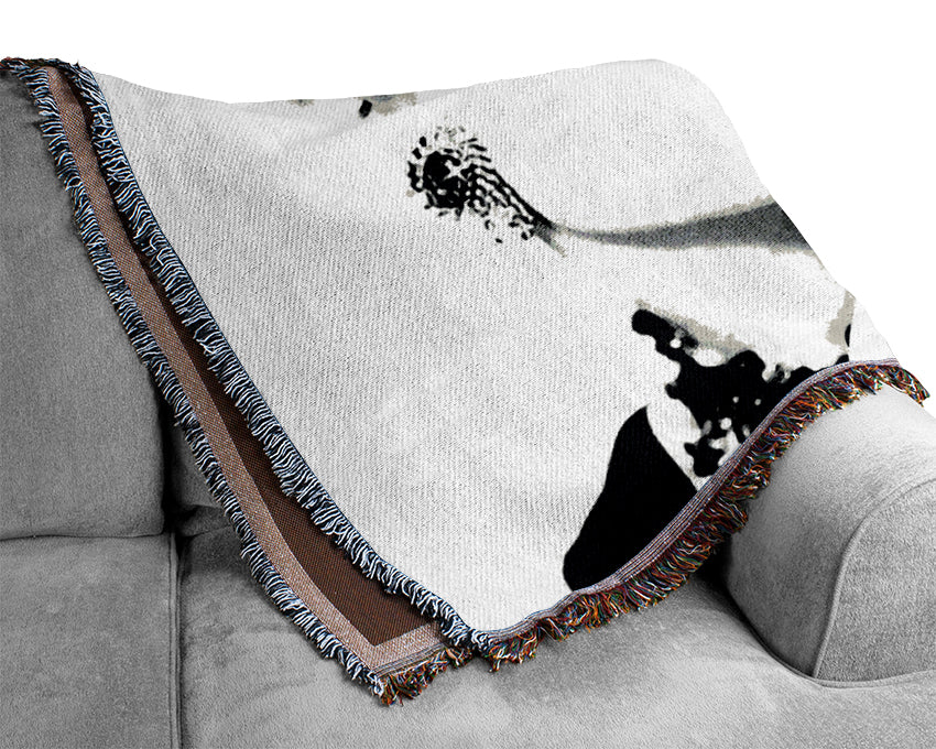 Audrey Hepburn Cigarette 1 Woven Blanket