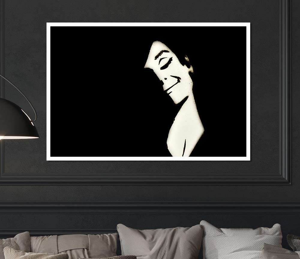 Audrey Hepburn Smiling Print Poster Wall Art