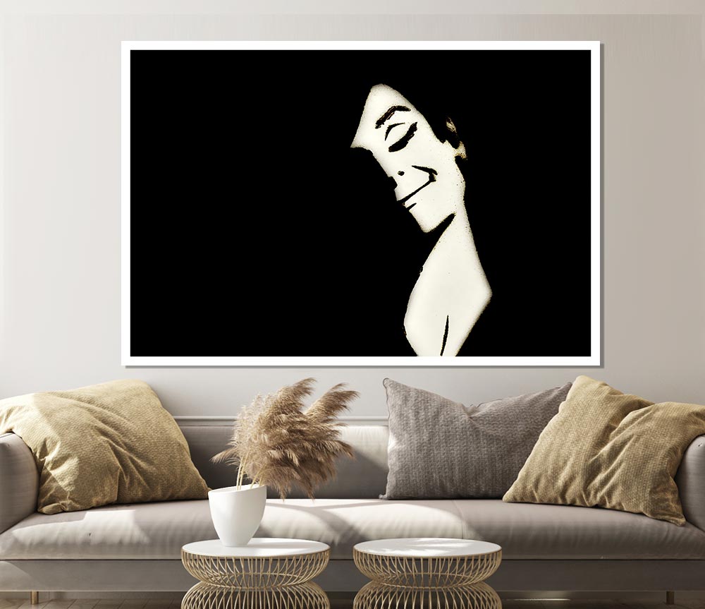 Audrey Hepburn Smiling Print Poster Wall Art