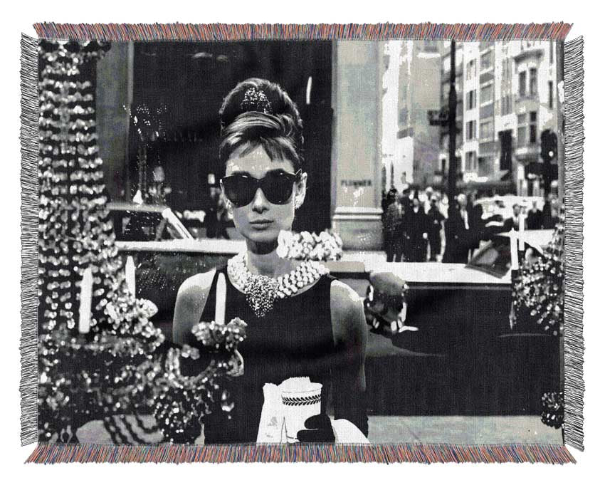 Audrey Hepburn Sunglasses Woven Blanket