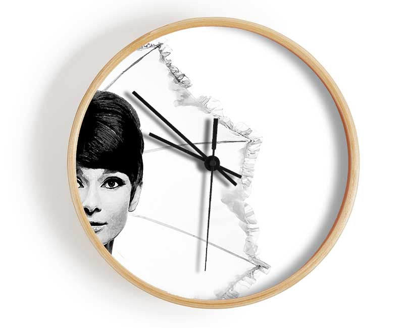 Audrey Hepburn Umbrella Clock - Wallart-Direct UK