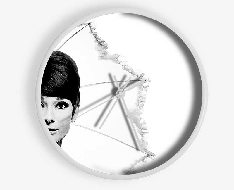 Audrey Hepburn Umbrella Clock - Wallart-Direct UK