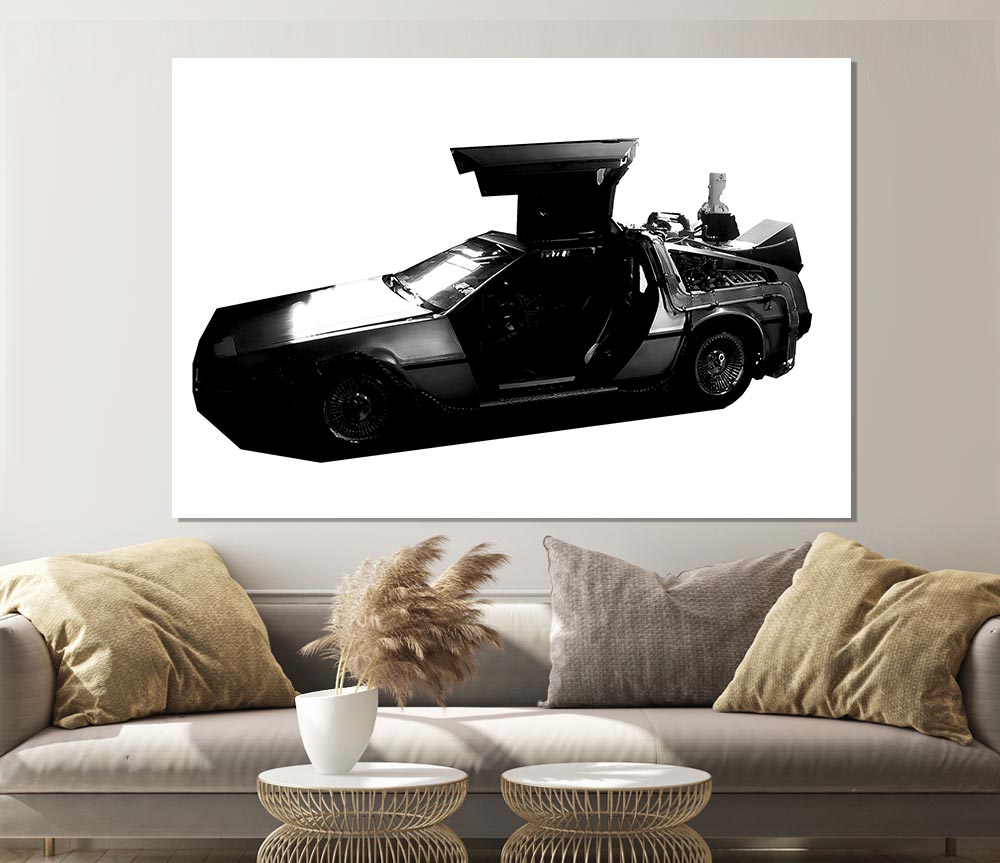 Back To The Future Dolorean Print Poster Wall Art