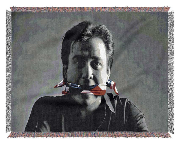 Bill Hicks Flag Gag Woven Blanket