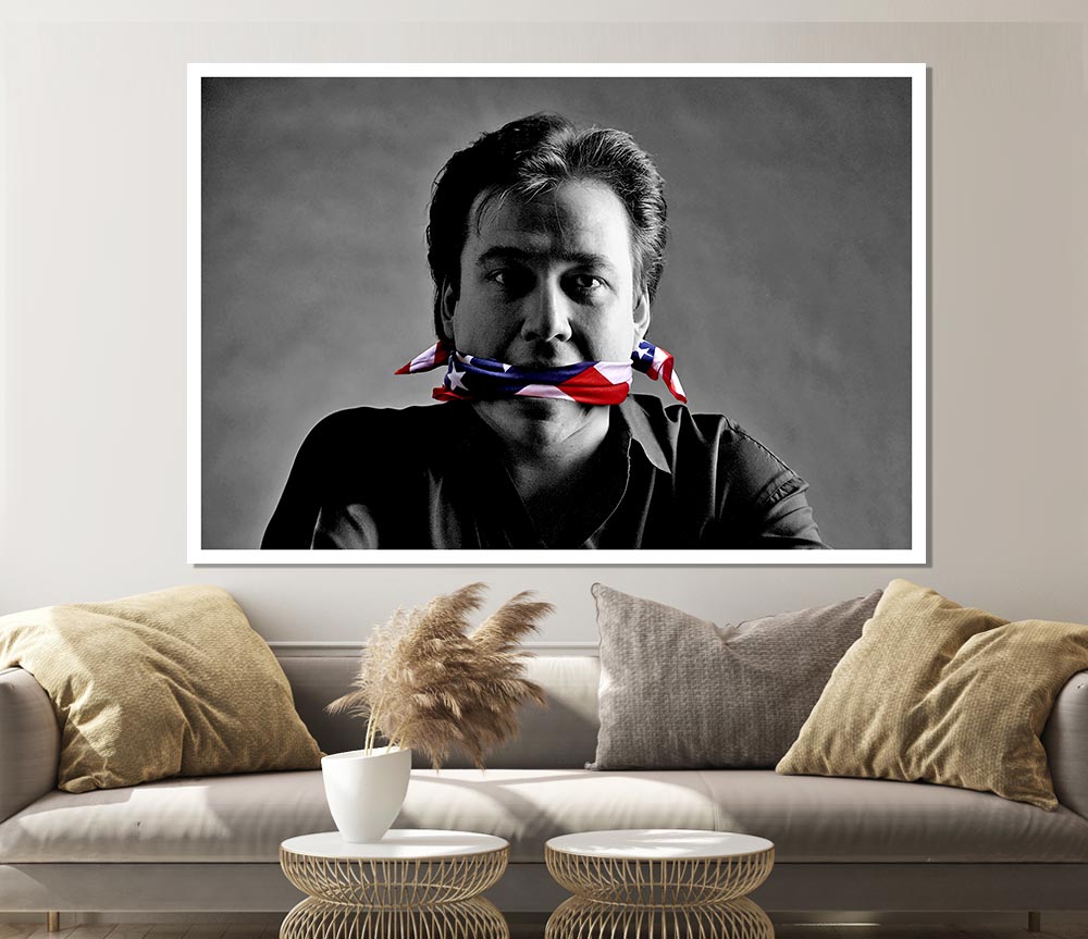 Bill Hicks Flag Gag Print Poster Wall Art