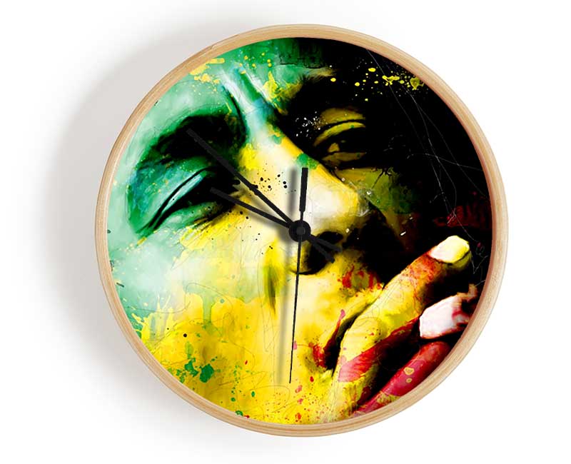 Bob Marley Colours Clock - Wallart-Direct UK