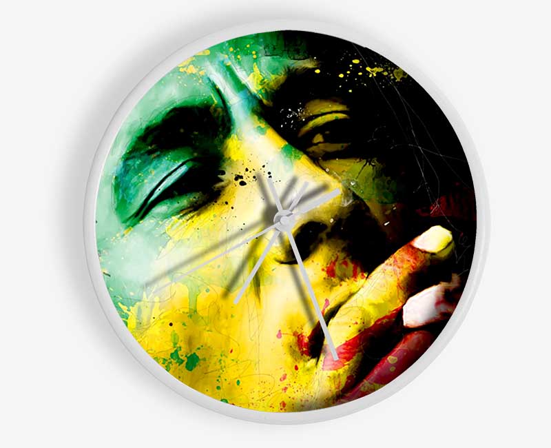 Bob Marley Colours Clock - Wallart-Direct UK