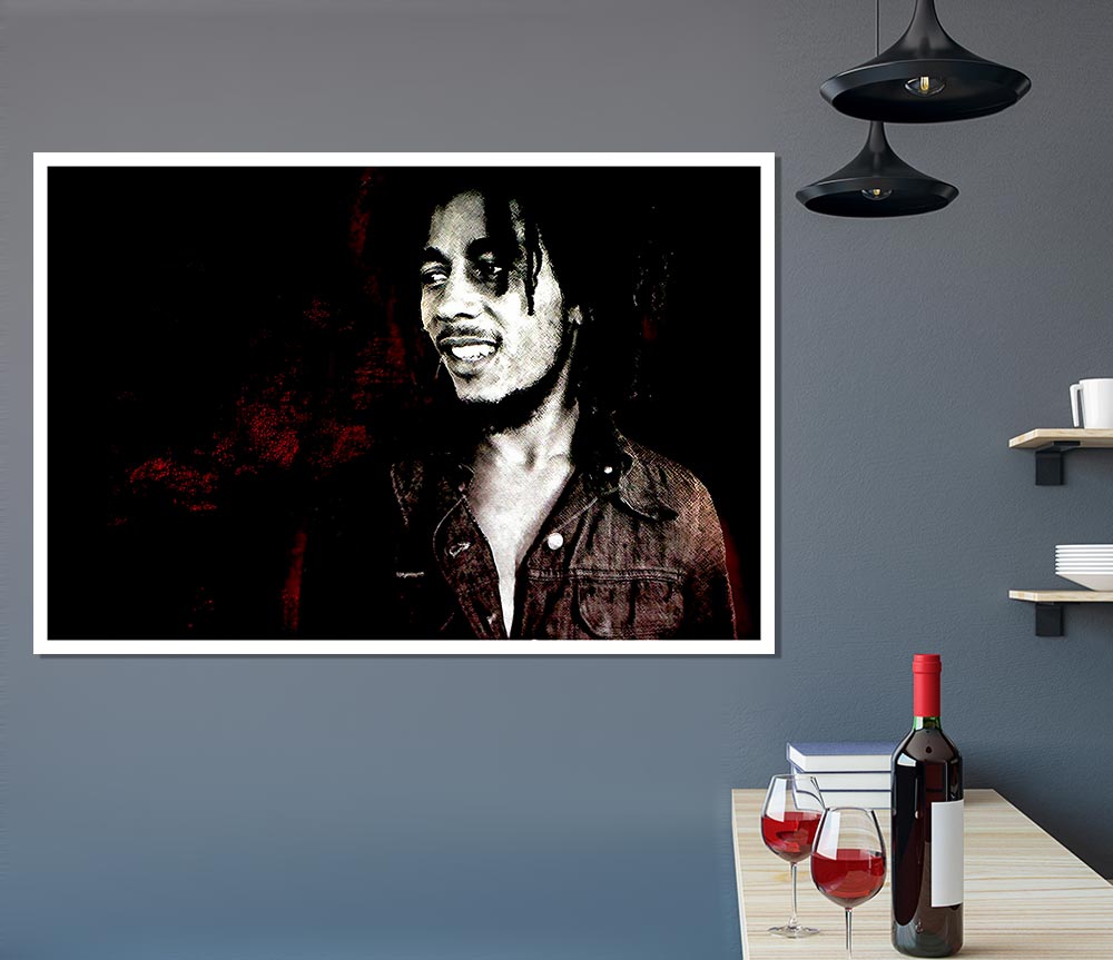 Bob Marley Hero Print Poster Wall Art