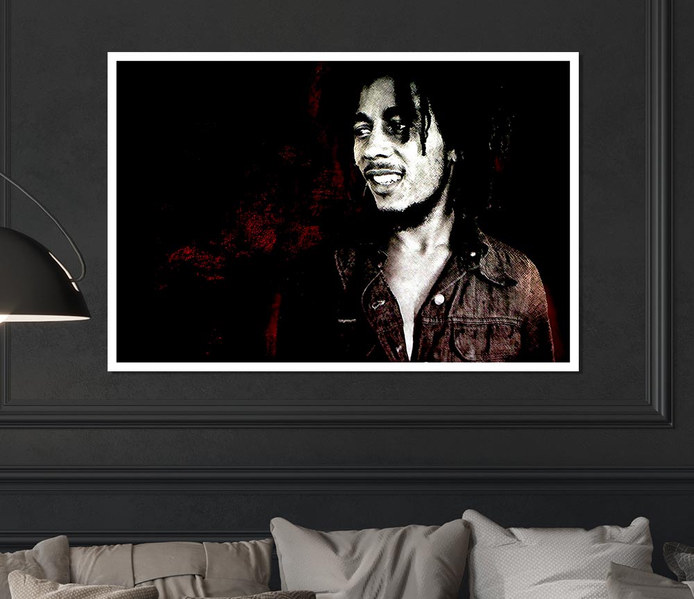 Bob Marley Hero Print Poster Wall Art