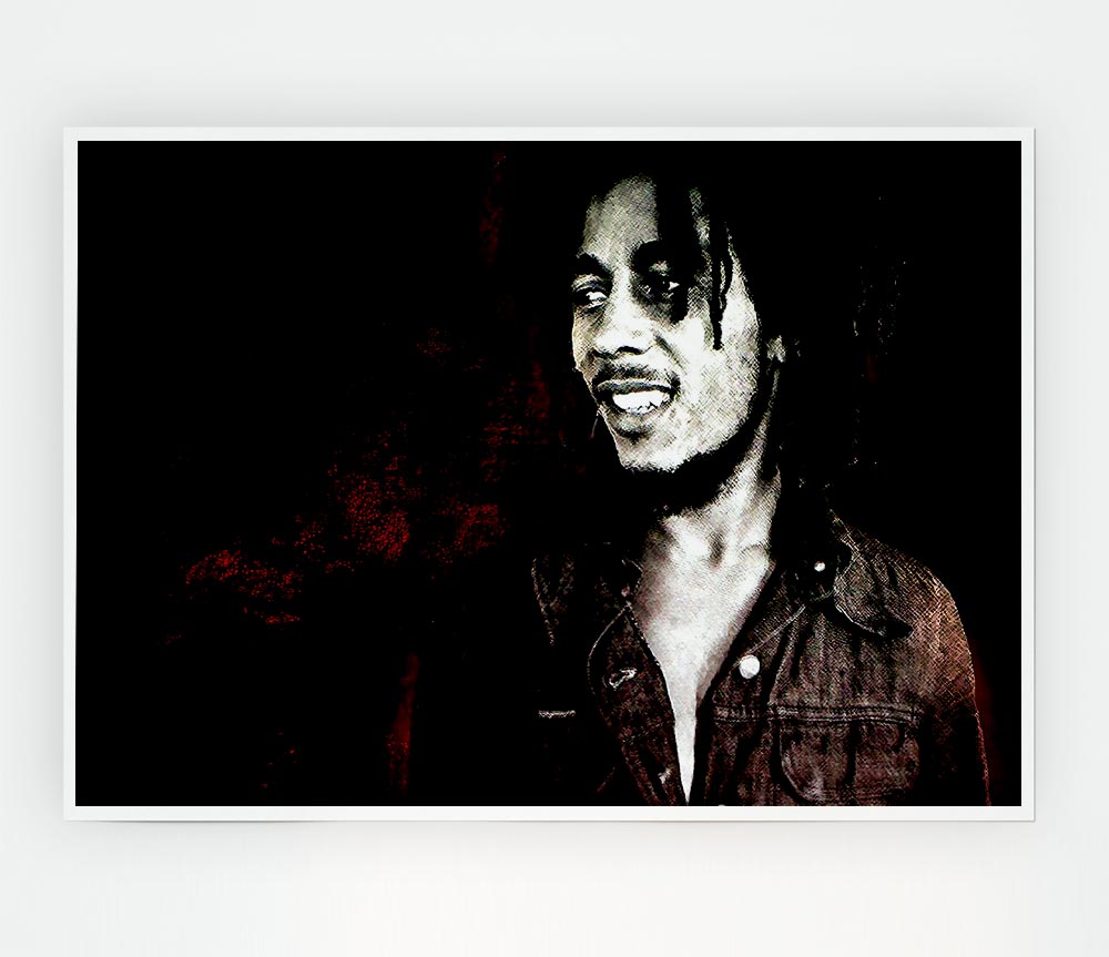 Bob Marley Hero Print Poster Wall Art