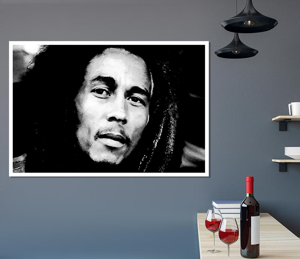 Bob Marley Iron Lion Print Poster Wall Art