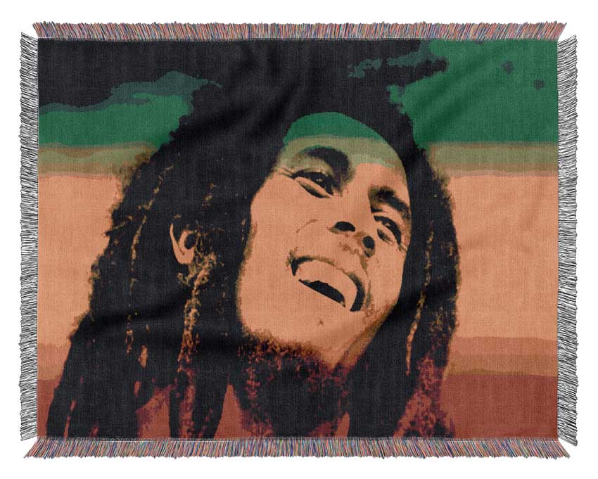 Bob Marley Rasta Colours Woven Blanket