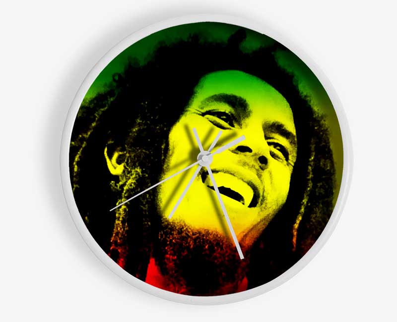 Bob Marley Rasta Colours Clock - Wallart-Direct UK