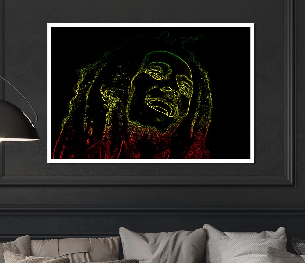 Bob Marley Print Poster Wall Art