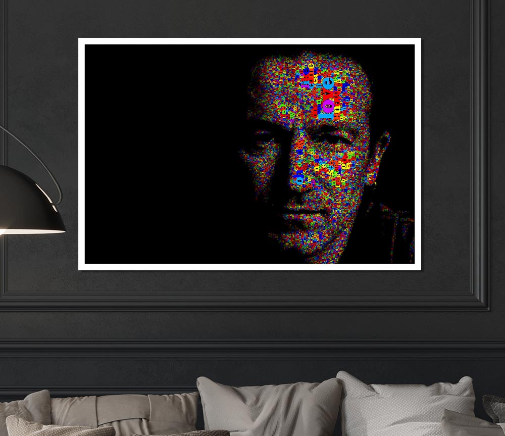 Bono In Colour Print Poster Wall Art