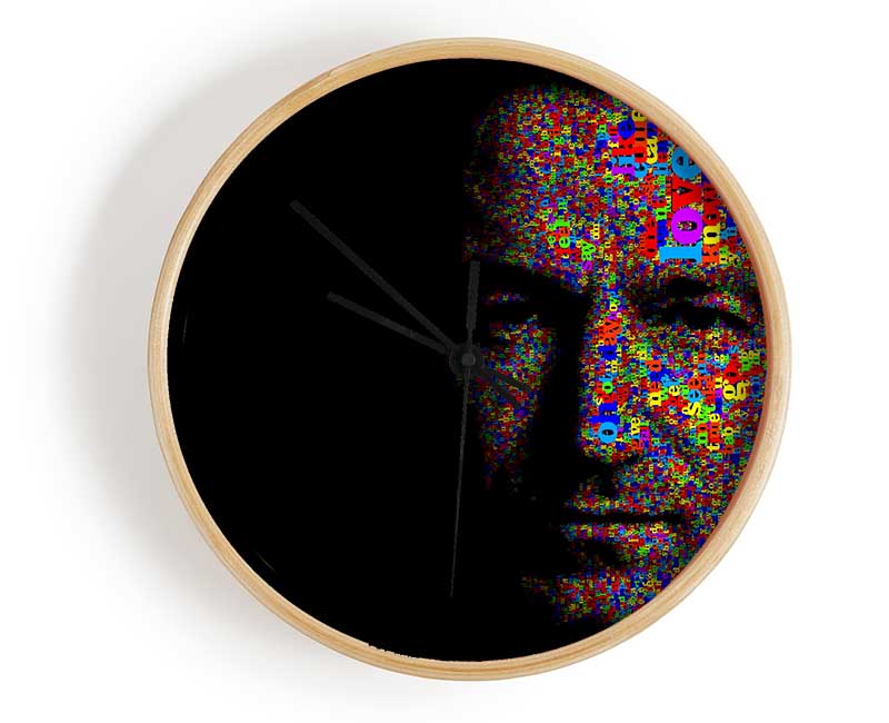 Bono In Colour Clock - Wallart-Direct UK