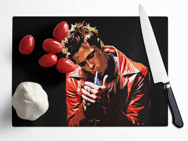 Brad Pitt Is Tyler Durden Glass Chopping Board