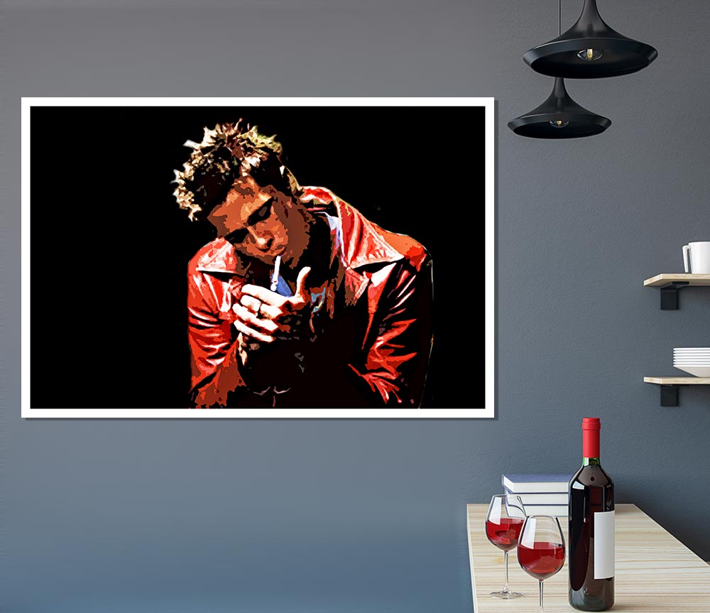 Brad Pitt Is Tyler Durden Print Poster Wall Art