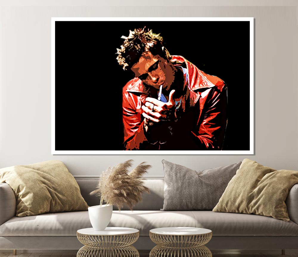 Brad Pitt Is Tyler Durden Print Poster Wall Art